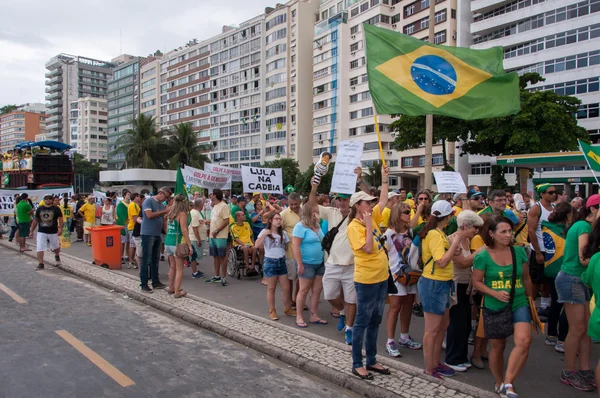 Biggest protest against government in Brazil — Stock Fotó