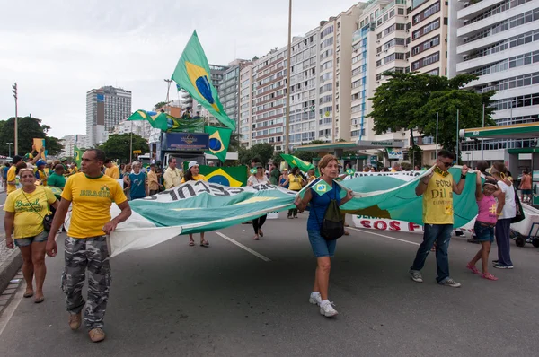 Biggest protest against government in Brazil — ストック写真