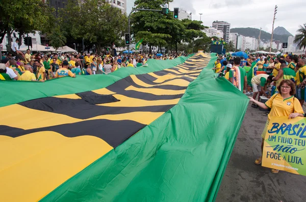 Biggest protest against government in Brazil — ストック写真