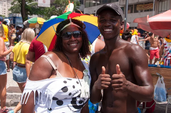 Gente en la calle del carnaval en Flamengo Park — Foto de Stock