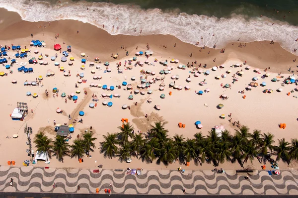 Copacabana-stranden från högt över — Stockfoto