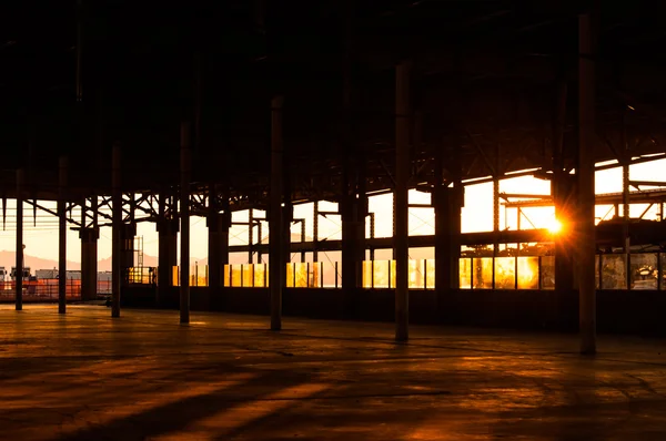 Empty Warehouse windows — Stock Photo, Image
