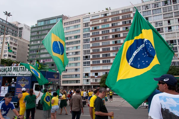 Biggest protest against government in Brazil — ストック写真