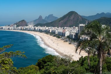Scenic view of Copacabana beach clipart