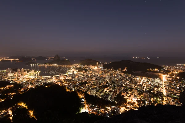 Vue de nuit de Rio de Janeiro — Photo