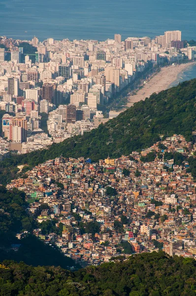 Da Rocinha のスラム街の美しい空撮 — ストック写真