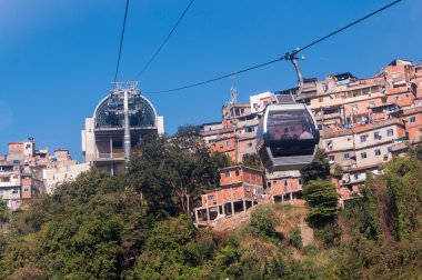 Cable Car in Favela of Rio de Janeiro clipart
