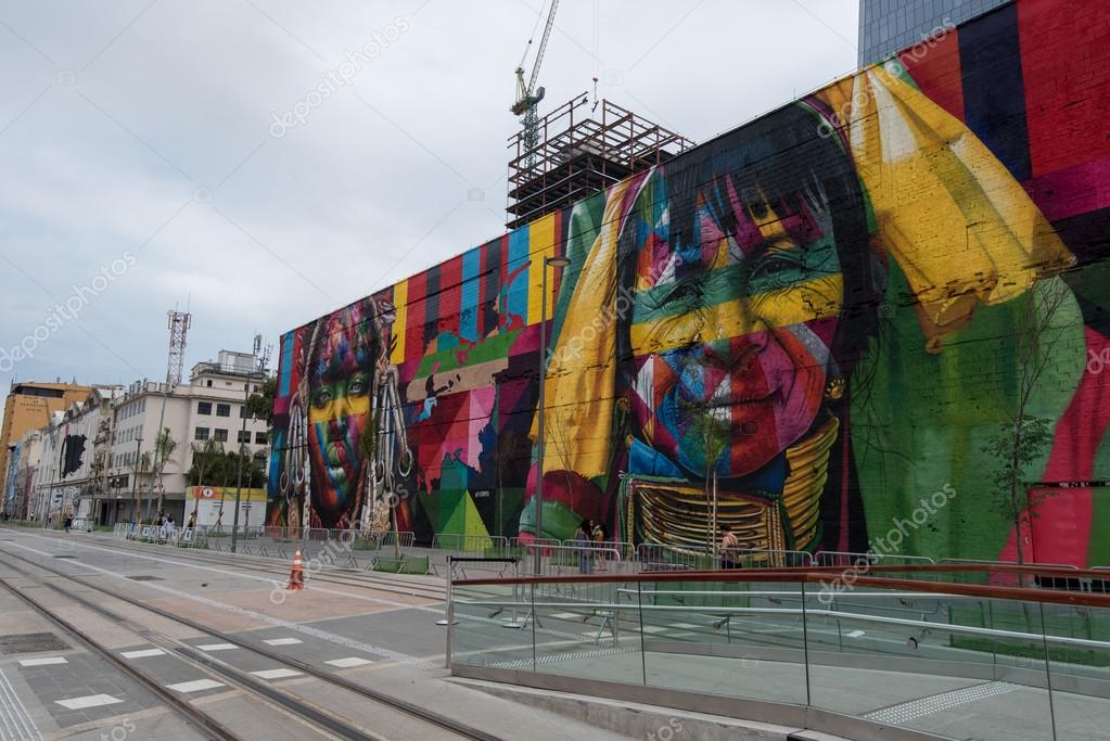 RIO DE JANEIRO, BRAZIL - AUGUST 31, 2016: Olympic Boulevard in the port area is the famous tourist and visitor spot during the Olympic and Paralympic Games.