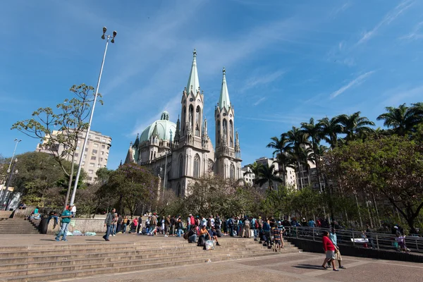 Catedral Metropolitana de Se en Sao Paulo — Foto de Stock
