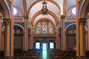 Rio de Janeiro, Brezilya - 30 Ocak 2021: Ipanema ilçesindeki Katolik Kilisesi 'nin İçişleri Bakanlığı.