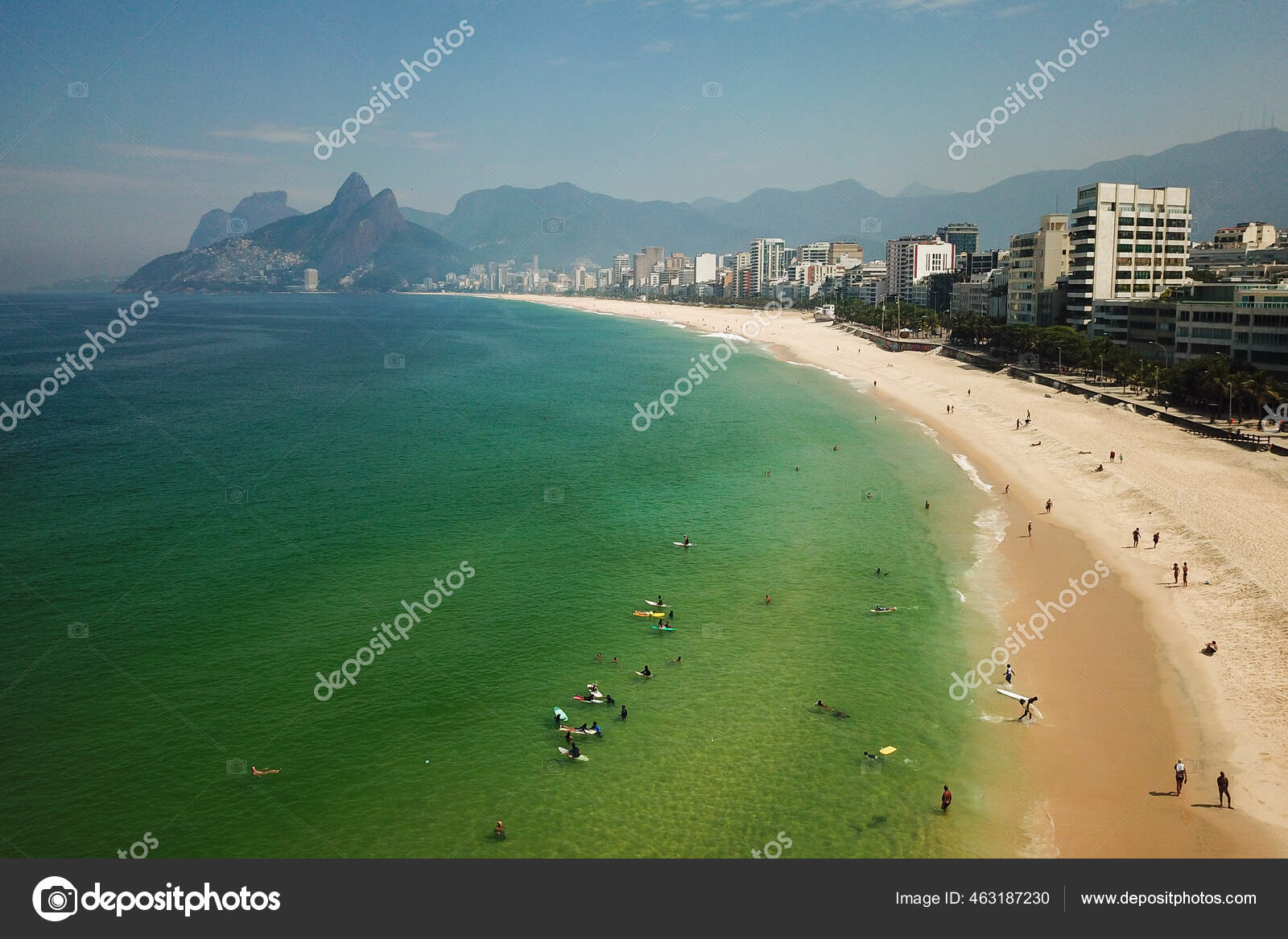 Aerial View Ipanema Beach Rio Janeiro Brazil Stock Photo Image By C Dabldy