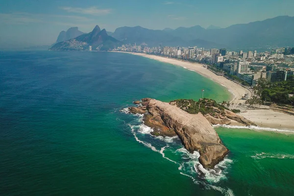 Veduta Aerea Della Spiaggia Arpoador Rock Ipanema Rio Janeiro Brasile — Foto Stock