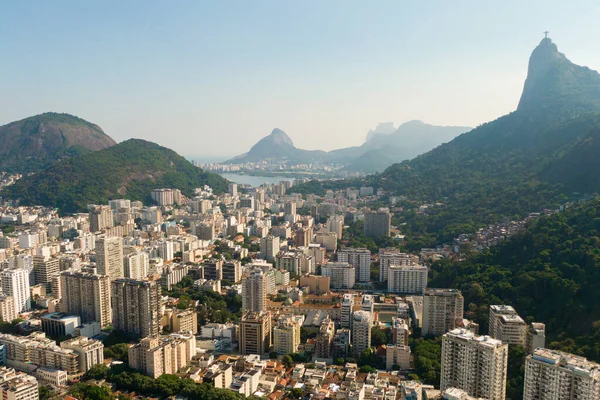 Veduta Aerea Del Quartiere Botafogo Della Montagna Corcovado Rio Janeiro — Foto Stock