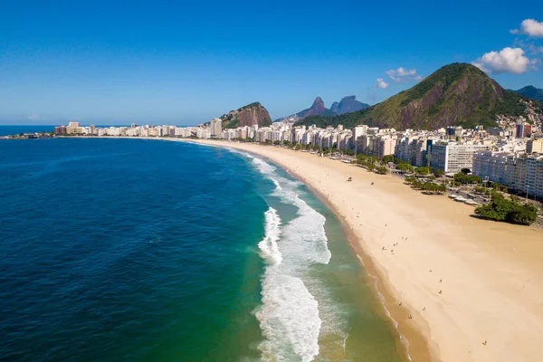 Vista Aérea Playa Vacía Copacabana Río Janeiro Brasil — Foto de Stock