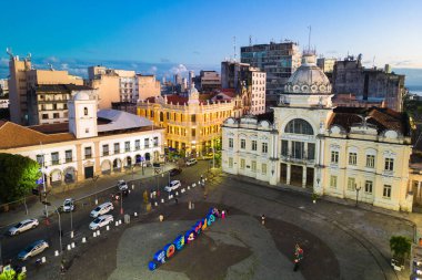 Rio Branco Sarayı ve Salvador Şehir Tarih Merkezi 'nin Hava Görüntüsü