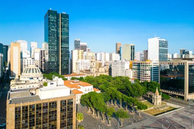 Rio de Janeiro şehir merkezinin havadan görüntüsü Kasımın XV 'si