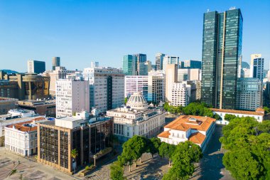 Rio de Janeiro şehir merkezinin havadan görüntüsü Kasımın XV 'si