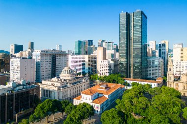 Rio de Janeiro şehir merkezinin havadan görüntüsü Kasımın XV 'si