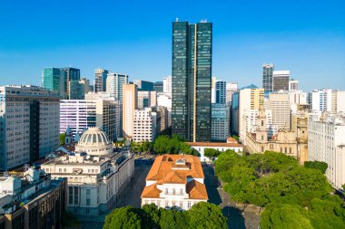 Rio de Janeiro şehir merkezinin havadan görüntüsü Kasımın XV 'si