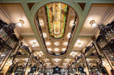 Rio de Janeiro, Brezilya - 12 Şubat 2026: Rio şehir merkezinde yer alan ünlü bir kafe ve simge olan Şekerleme Colombo 'nun İçi.