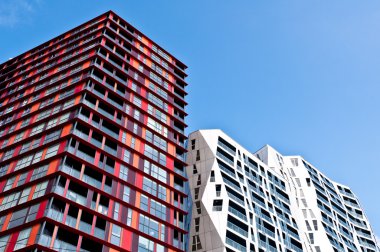 Modern apartment buildings in Rotterdam