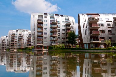 Den Bosch içinde modern apartmanlar