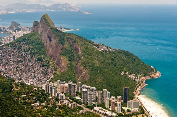 Doğal Rio de Janeiro havadan görünümü