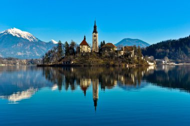 Amazing View On Bled Lake clipart