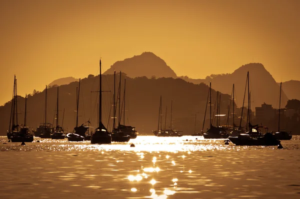 Plachetnice zálivu Rio de Janeiro — Stock fotografie