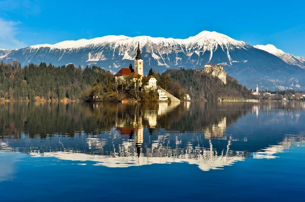 Fantastisk utsikt på sjön Bled — Stockfoto