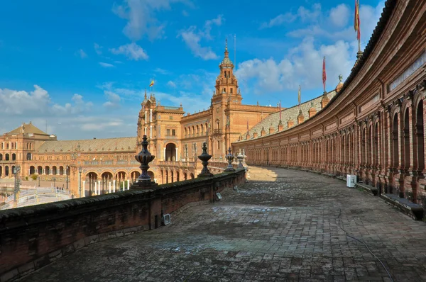 Spanischer Platz in Sevilla — Stockfoto