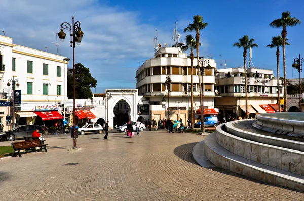 Plaza ocupada en Tánger — Foto de Stock