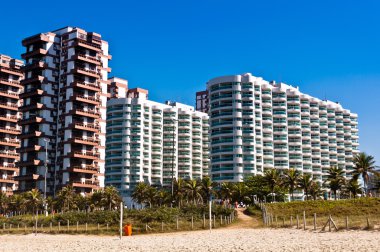 Luxury Apartment Buildings in Beach clipart