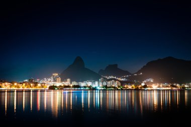 Gece görünümü Rio de Janeiro