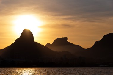 Rio de Janeiro günbatımı güzel manzara