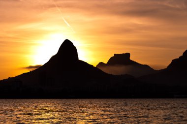 Rio de Janeiro günbatımı güzel manzara