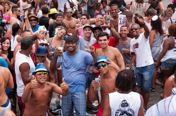 Miles de juerguistas en el carnaval de Río — Foto de Stock