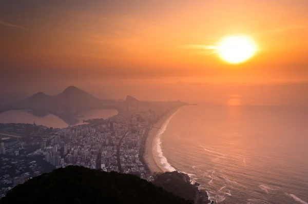 Rio de Janeiro Veduta aerea serale — Foto Stock