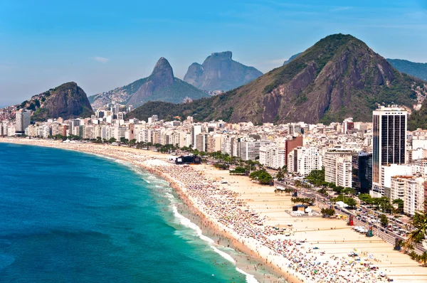 Copacabana Sahili 'nin havadan görünüşü