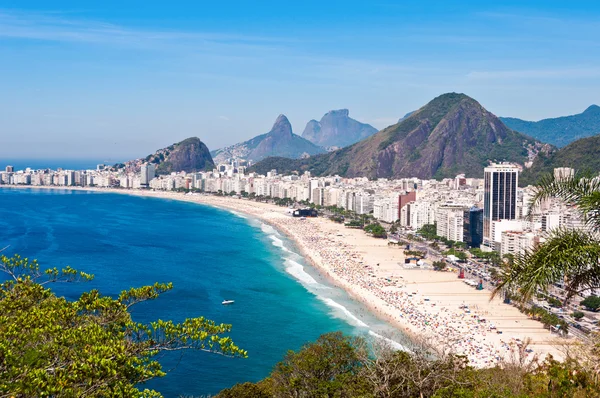 Copacabana Sahili 'nin havadan görünüşü