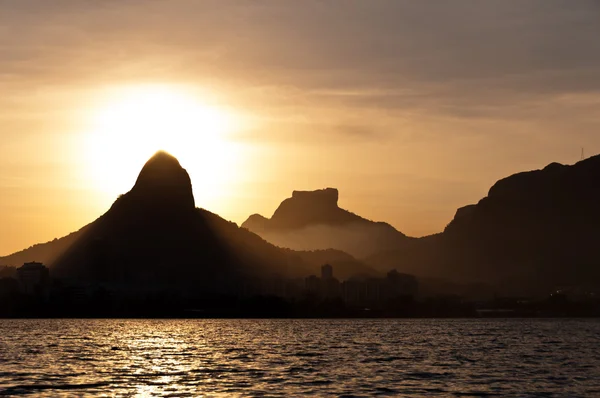 Hermosa vista del atardecer de Río de Janeiro —  Fotos de Stock