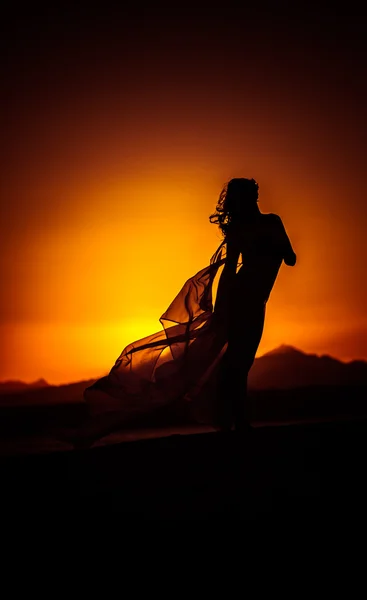 Romantic silhouette — Stock Photo, Image