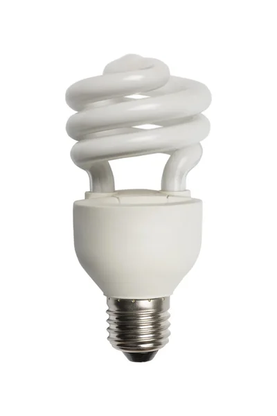 Lampe à économie d'énergie sur blanc — Photo