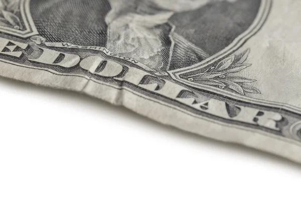 Close-up detail of one dollar bill — Stock Photo, Image
