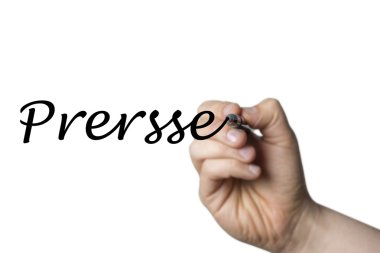 Presse bir el tarafından yazılmış