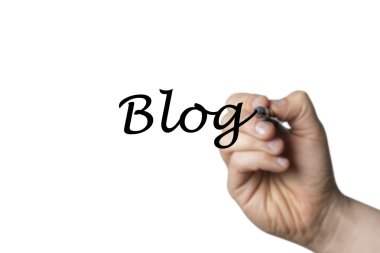 Bir el tarafından yazılmış Blog