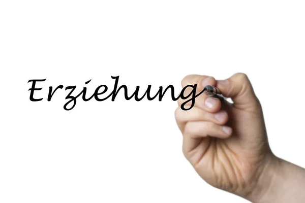 Erziehung, написані руку — стокове фото