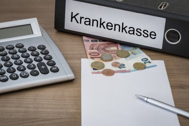 Bir cilt üzerinde yazılı Krankenkasse