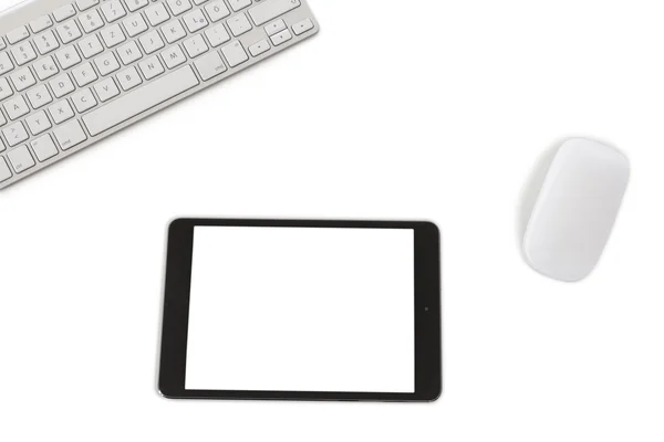 Desktop devices on white — Stock Photo, Image