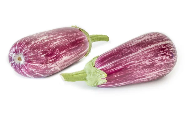Two Aubergines on white — Stock Photo, Image